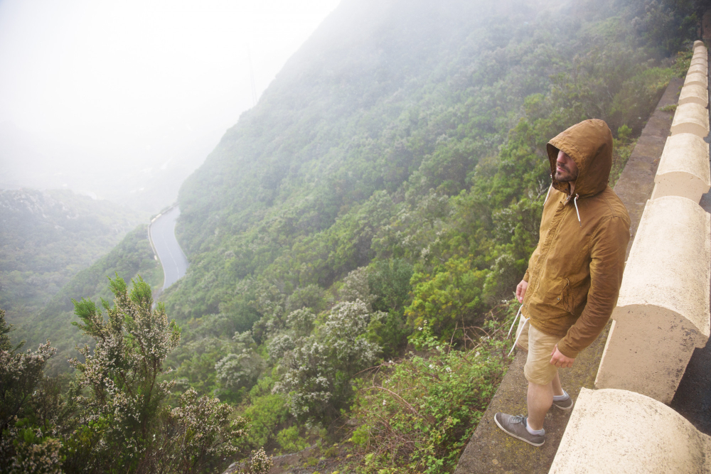 Hillside tent stay at dusk in Munnar